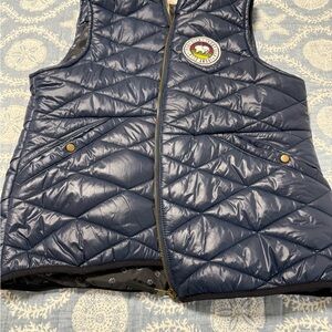 Ivory Ella Navy Quilted Vest